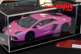 MR Collection Lamborghini Aventador LP700-4 Pink on Carbon Base